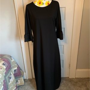 Dainty Jewells size large black lined dress in EUC and LuLaroe laced medium vest